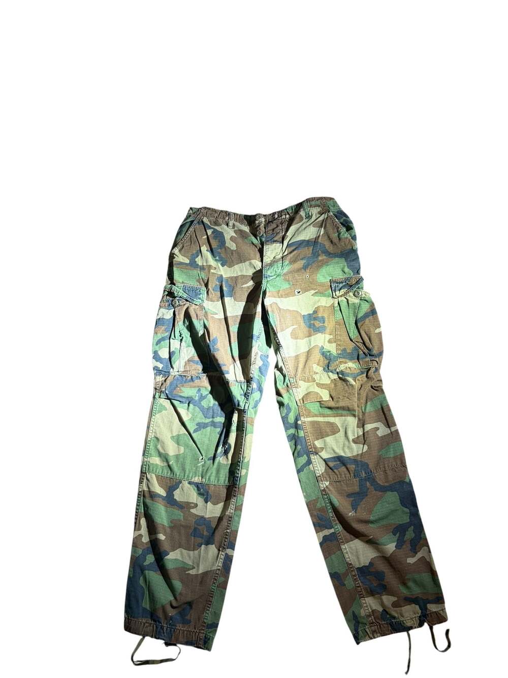 Vintage US Military Woodland Camouflage BDU Field Cargo Pants